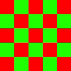 Minimally colored 4x4 grid